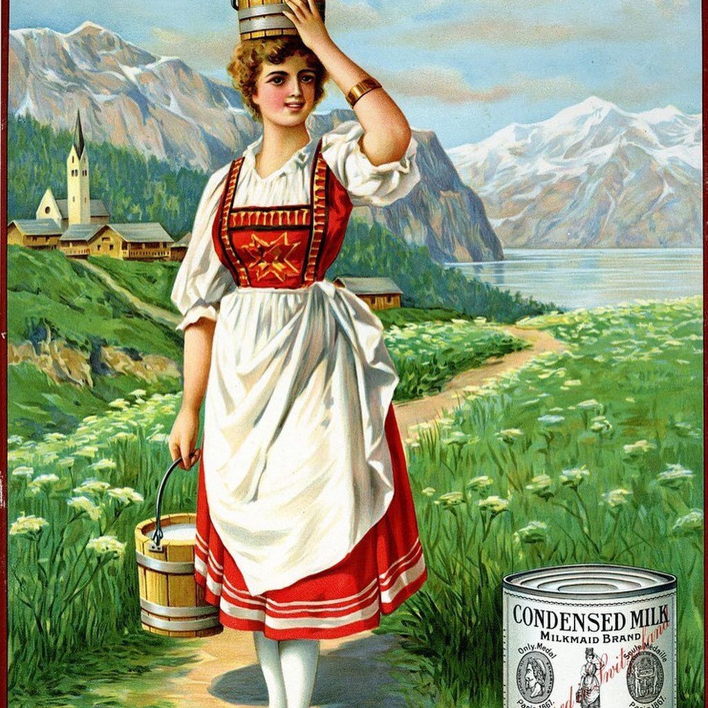 Milkmaid vintage poster