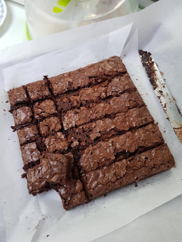 Gooey brownies made glutenfree with Bob's Red Mill 1-1 flour